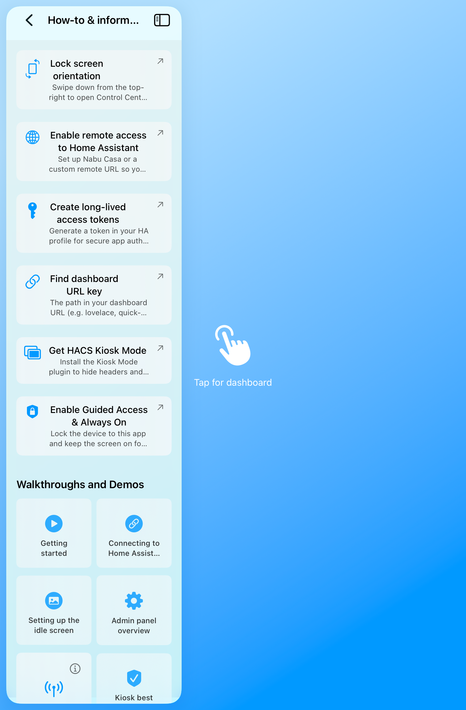 admin menu account how-to and information