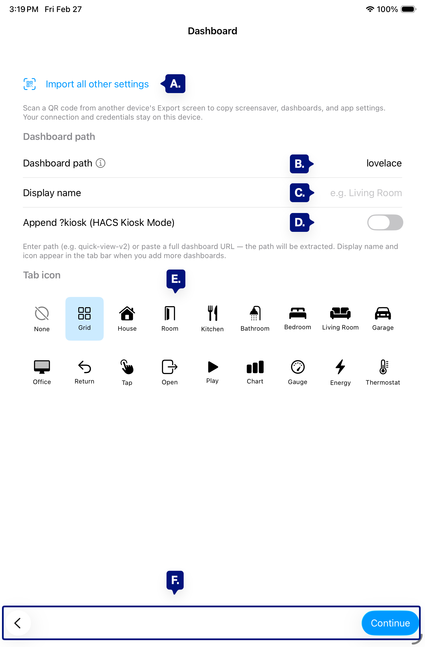 onboarding create first dashboard markup